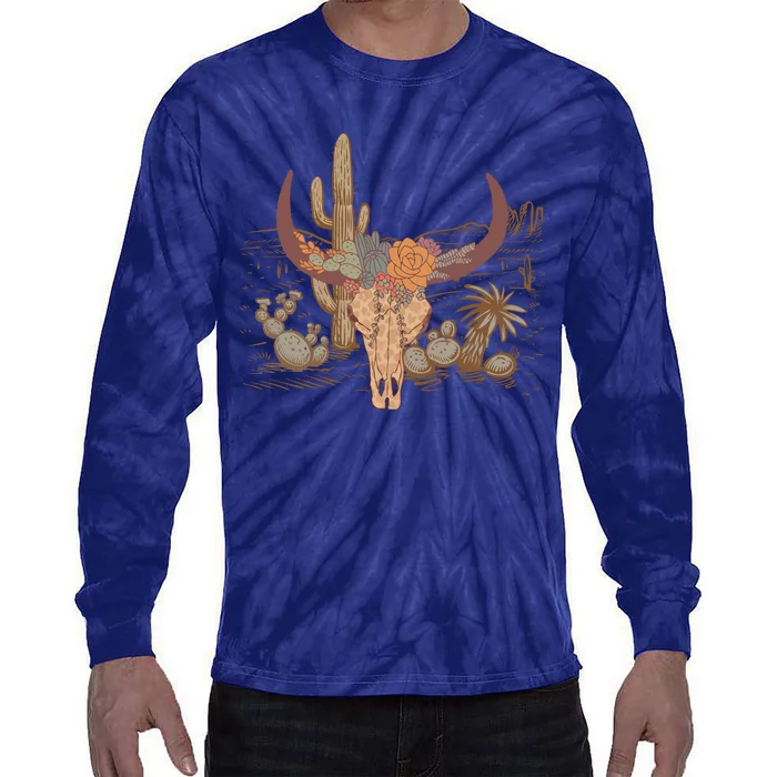 Rodeo Sweatshirt Western Skull Tie-Dye Long Sleeve Shirt