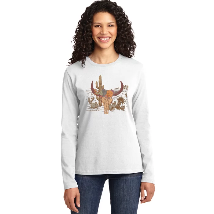 Rodeo Sweatshirt Western Skull Ladies Long Sleeve Shirt