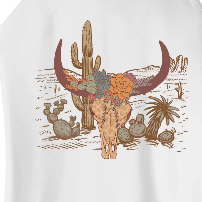 Rodeo Sweatshirt Western Skull Women’s Perfect Tri Rocker Tank