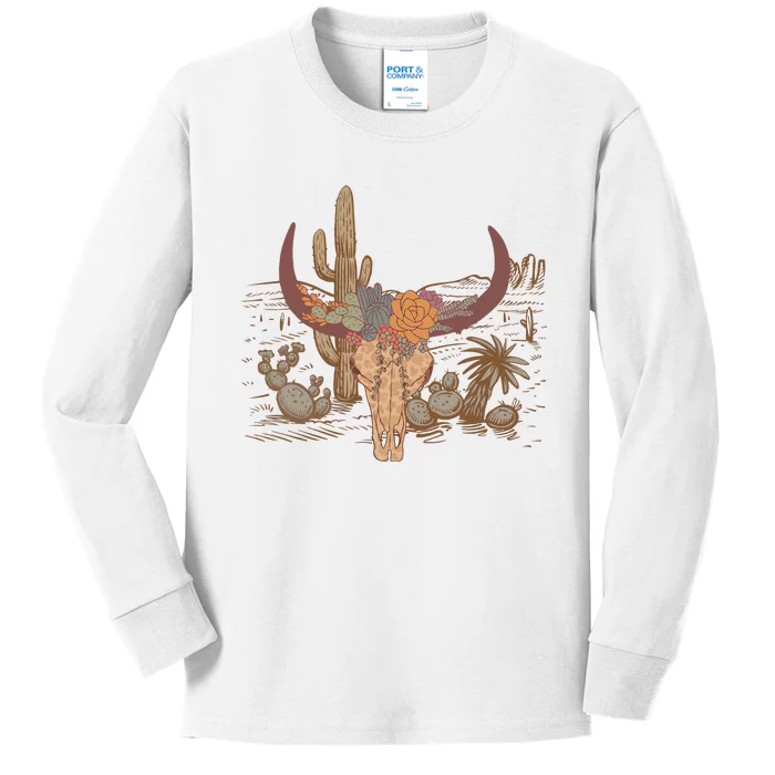 Rodeo Sweatshirt Western Skull Kids Long Sleeve Shirt