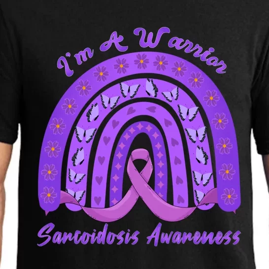 Rainbow Sarcoidosis Warrior Unbreakable Purple Awareness Tee Gift Pajama Set