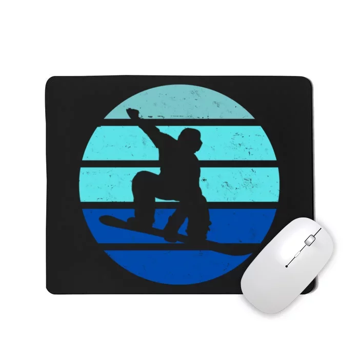 Retro Snowboarding Winter Sport Mousepad