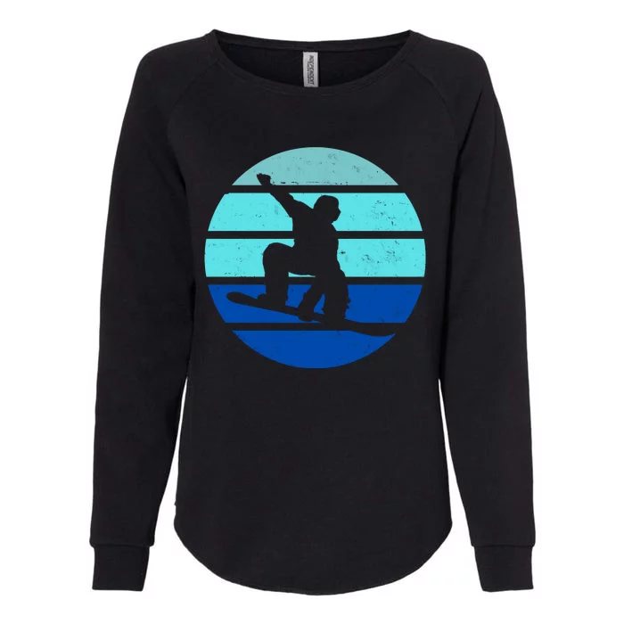 Retro Snowboarding Winter Sport Womens California Wash Sweatshirt