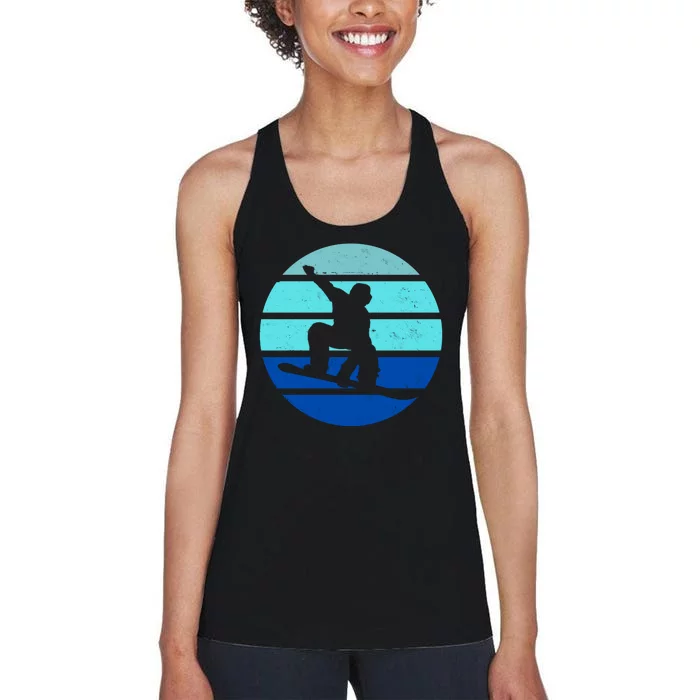 Retro Snowboarding Winter Sport Women's Racerback Tank