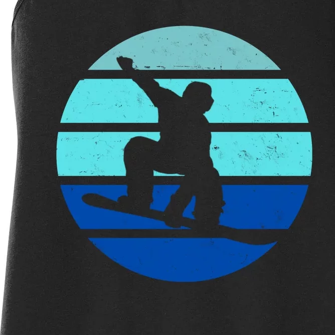 Retro Snowboarding Winter Sport Women's Racerback Tank