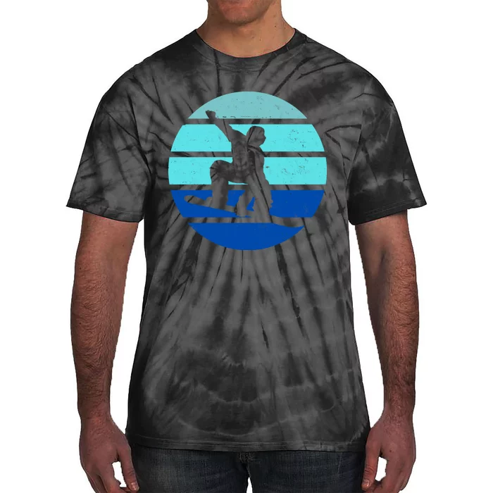 Retro Snowboarding Winter Sport Tie-Dye T-Shirt