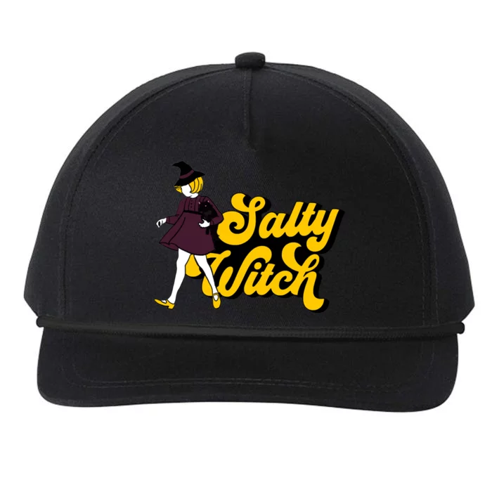 Retro Salty Witch Funny Halloween Girl Snapback Five-Panel Rope Hat