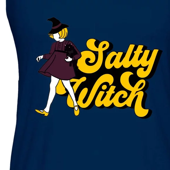 Retro Salty Witch Funny Halloween Girl Ladies Essential Flowy Tank