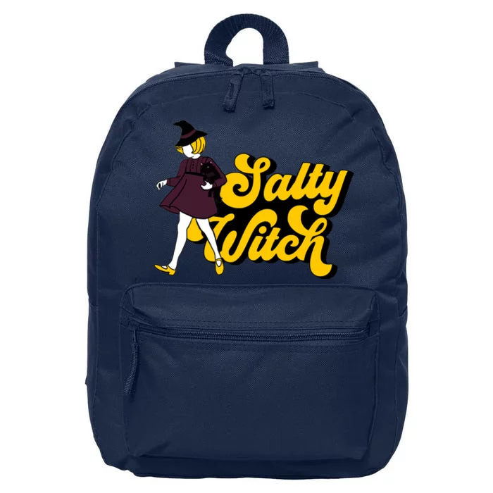 Retro Salty Witch Funny Halloween Girl 16 in Basic Backpack