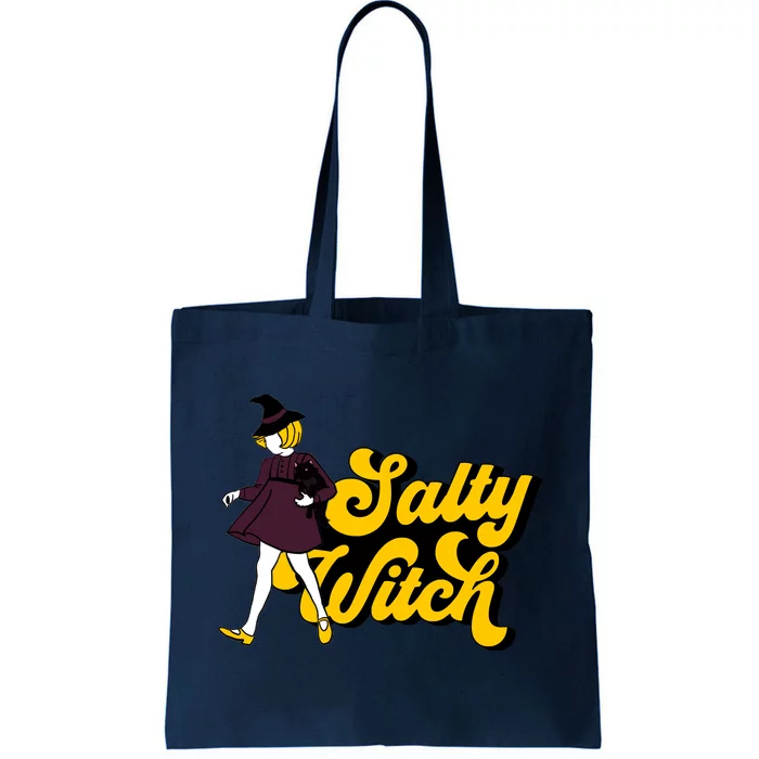 Retro Salty Witch Funny Halloween Girl Tote Bag