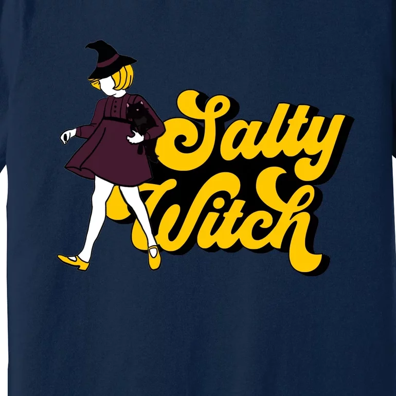 Retro Salty Witch Funny Halloween Girl Premium T-Shirt