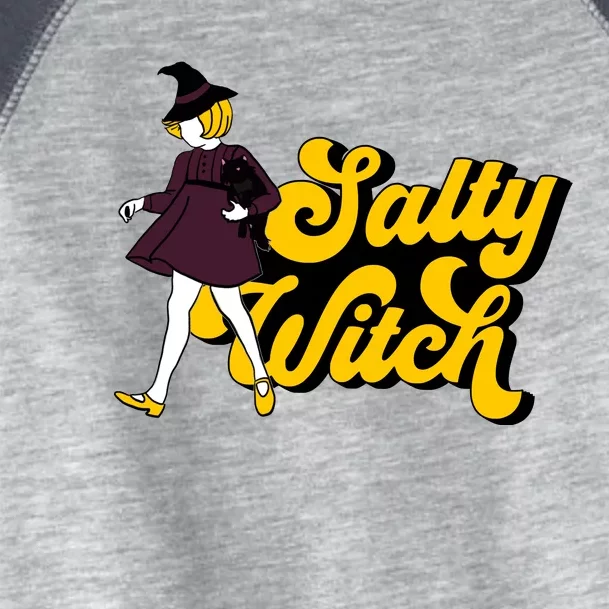 Retro Salty Witch Funny Halloween Girl Toddler Fine Jersey T-Shirt