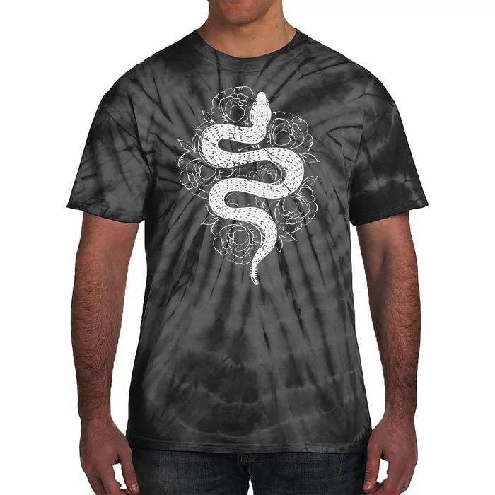 Reptile Snake Whisperer Rose Flower Snake Tie-Dye T-Shirt