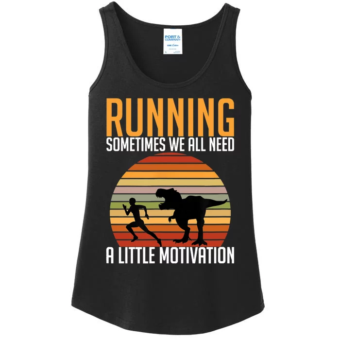 Running Sometimes We All Need A Little Motivation Quote Ladies Essential Tank