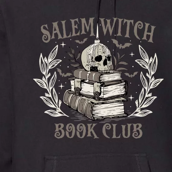 Retro Salem Witch Book Club Halloween Witch Premium Hoodie