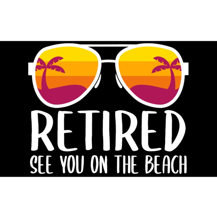 Retired See You On The Beach Funny Retirement Party Gift Bumper Sticker