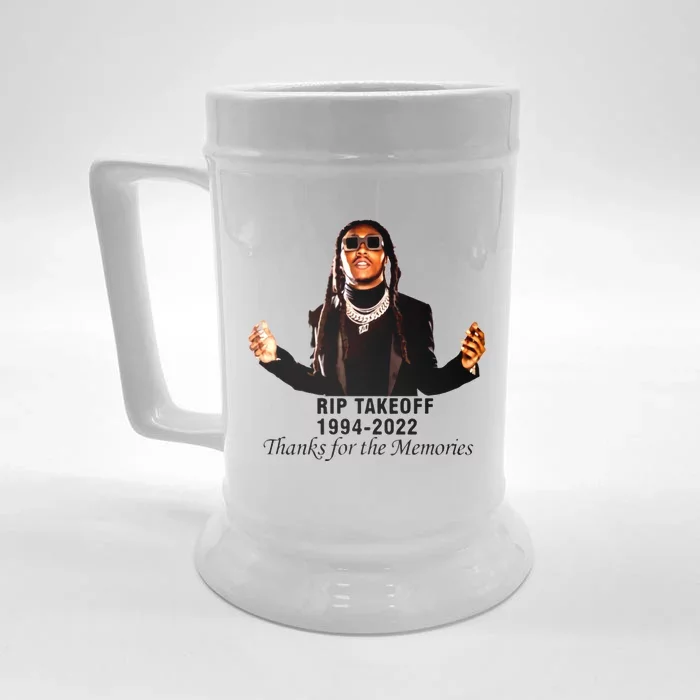 RIP Takeoff 1994 2022 Thanks For The Memories Rest In Peace Rapper Front & Back Beer Stein