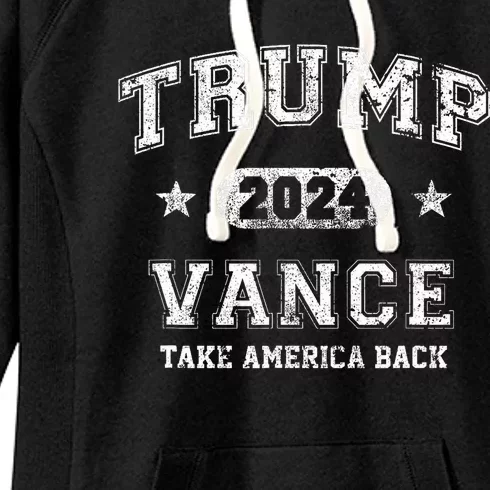 Retro Trump 2024 Election For Republicans Trump Vance 2024 Women's Fleece Hoodie