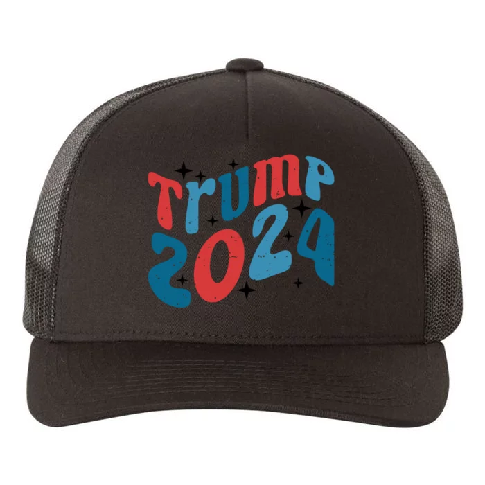 Retro Trump 2024 Era Graphic Yupoong Adult 5-Panel Trucker Hat