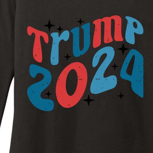 Retro Trump 2024 Era Graphic Womens CVC Long Sleeve Shirt