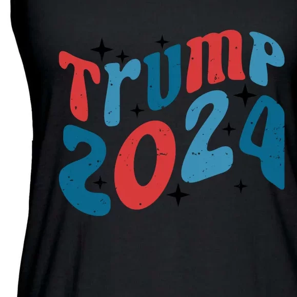 Retro Trump 2024 Era Graphic Ladies Essential Flowy Tank