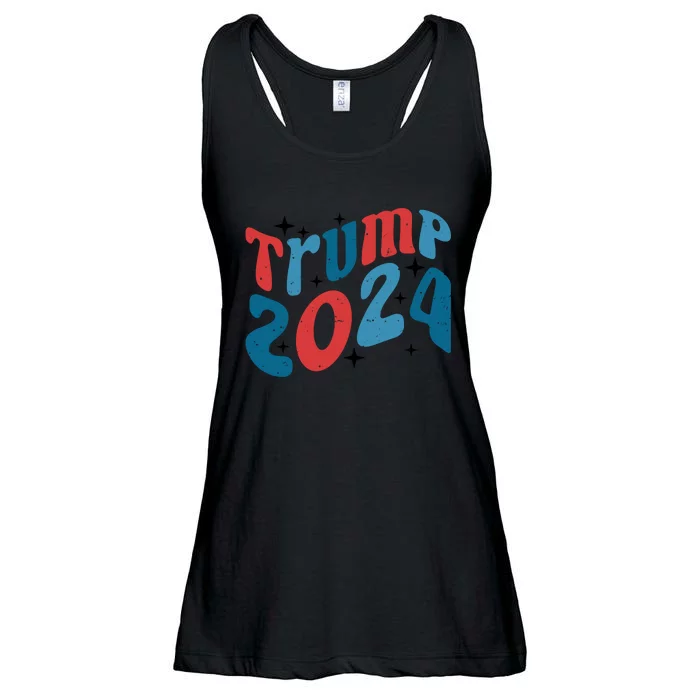 Retro Trump 2024 Era Graphic Ladies Essential Flowy Tank