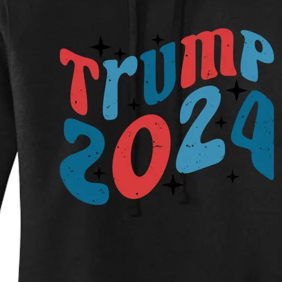 Retro Trump 2024 Era Graphic Women's Pullover Hoodie