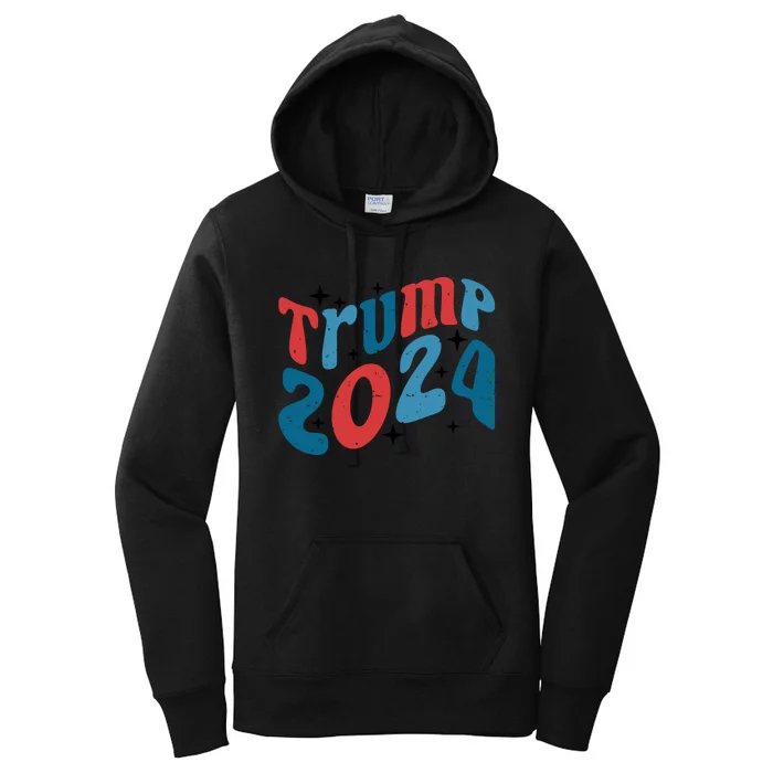 Retro Trump 2024 Era Graphic Women's Pullover Hoodie