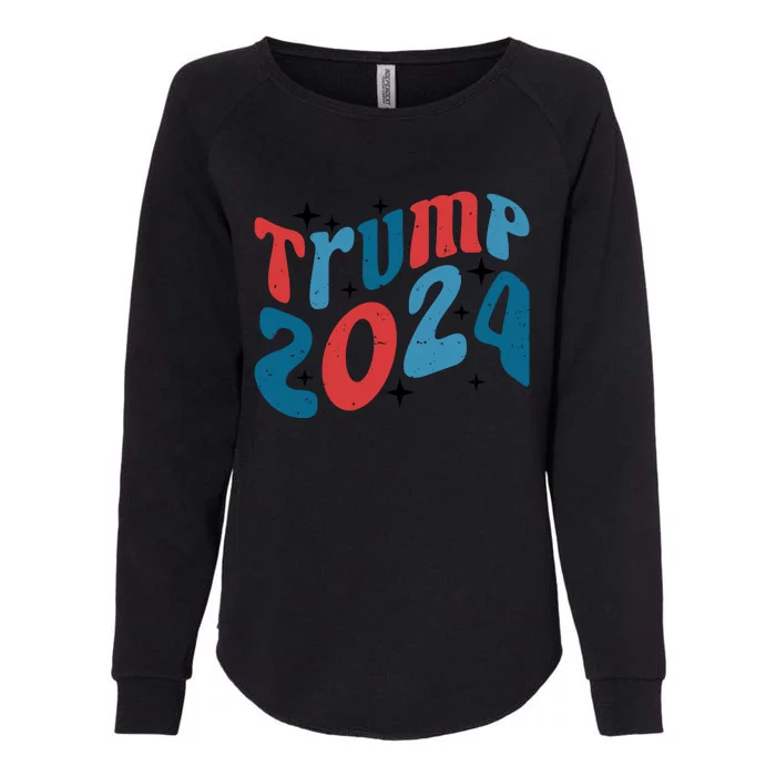 Retro Trump 2024 Era Graphic Womens California Wash Sweatshirt