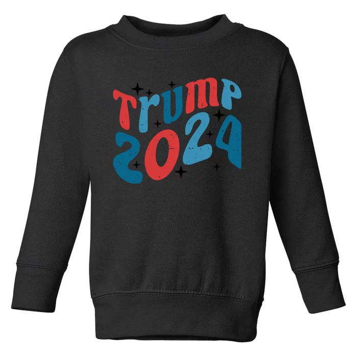 Retro Trump 2024 Era Graphic Toddler Sweatshirt