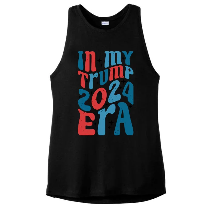 Retro Trump 2024 Era Graphic Ladies Tri-Blend Wicking Tank