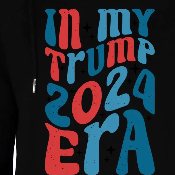 Retro Trump 2024 Era Graphic Womens Funnel Neck Pullover Hood