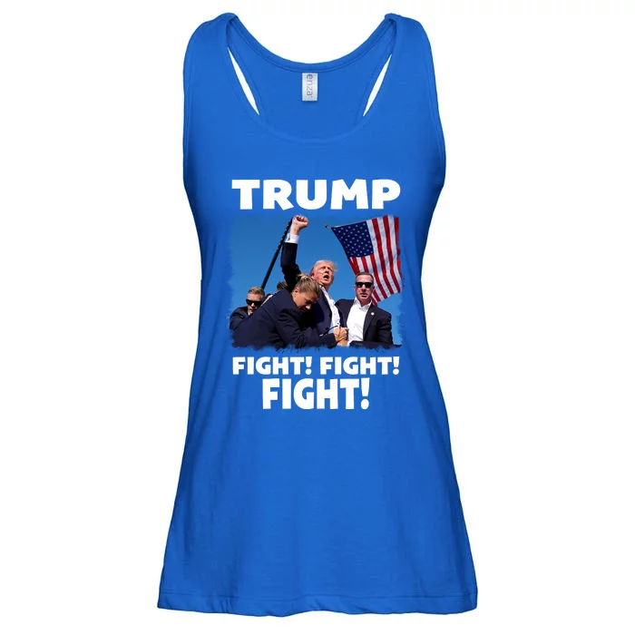 Retro Trump 2024 Fight Ladies Essential Flowy Tank