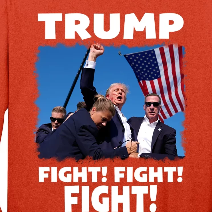 Retro Trump 2024 Fight Tall Long Sleeve T-Shirt