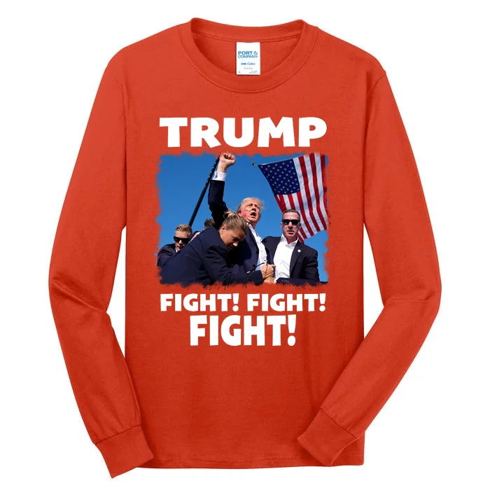 Retro Trump 2024 Fight Tall Long Sleeve T-Shirt