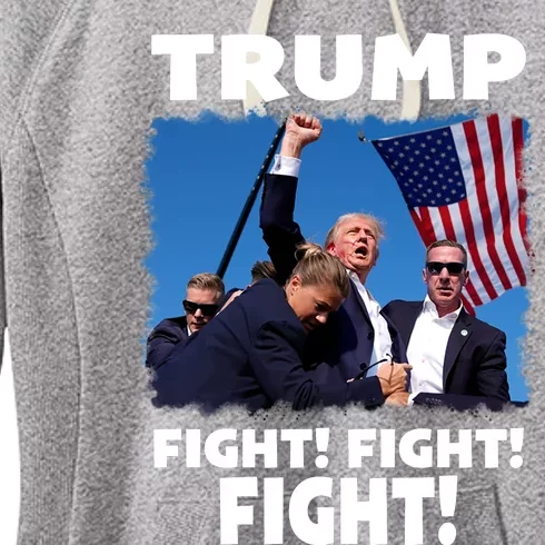 Retro Trump 2024 Fight Women's Fleece Hoodie