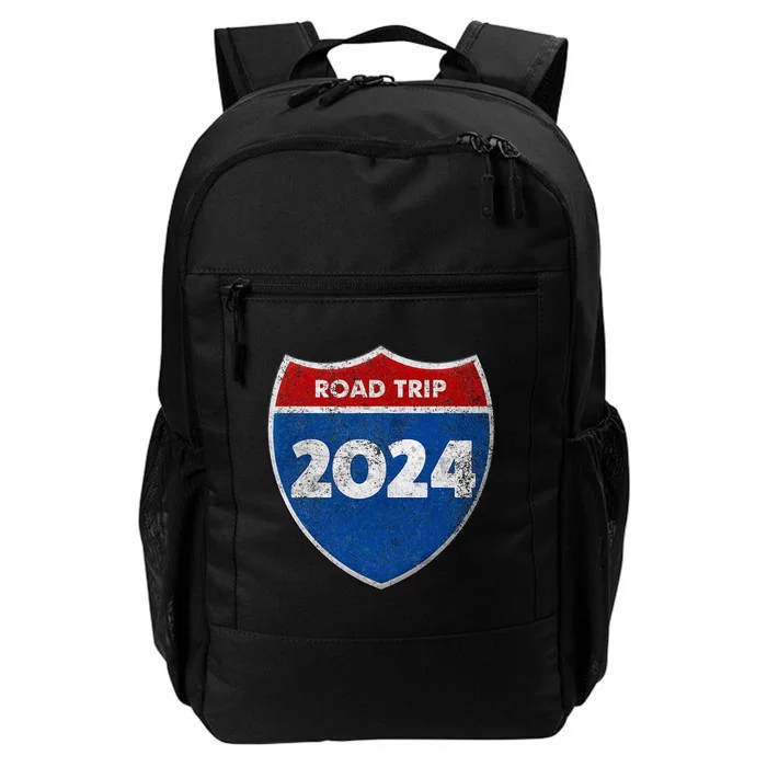 Road Trip 2024 Sign Matching Family Group Daily Commute Backpack