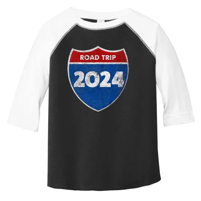 Road Trip 2024 Sign Matching Family Group Toddler Fine Jersey T-Shirt