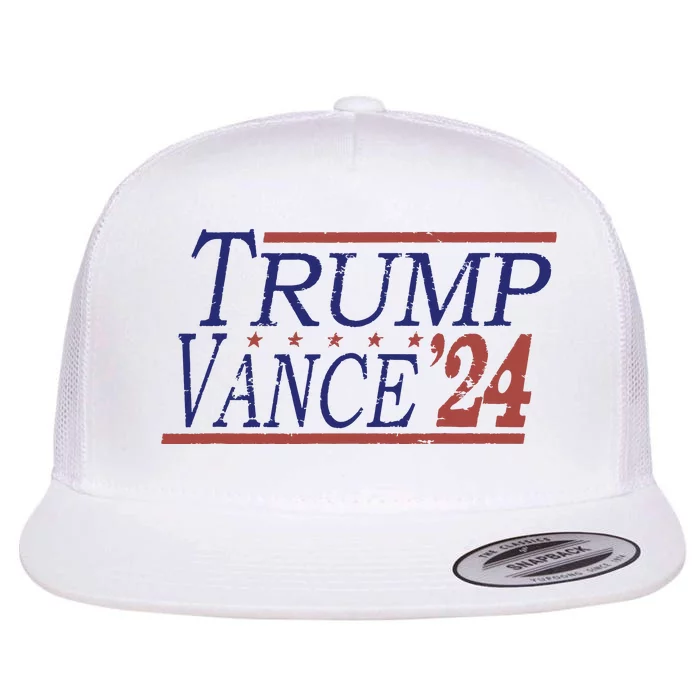 Retro Trump 2024 Election For Republicans Trump Vance 2024 Flat Bill Trucker Hat