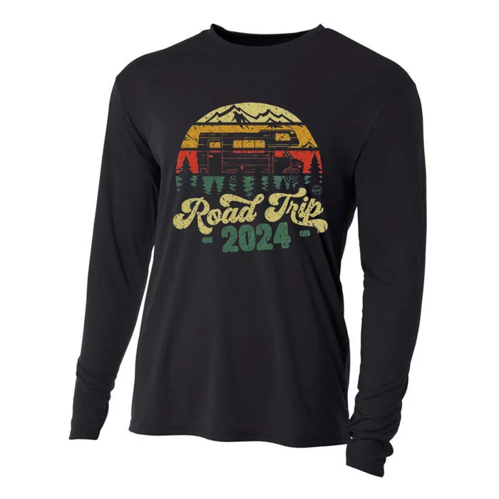 Road Trip 2024 Retro Vintage Cooling Performance Long Sleeve Crew