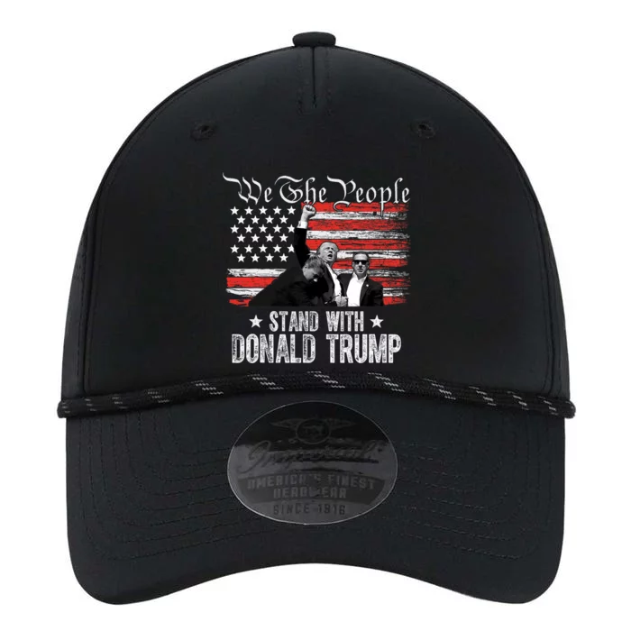 Retro Trump 2024 American Flag Stand With Donald Trump Performance The Dyno Cap