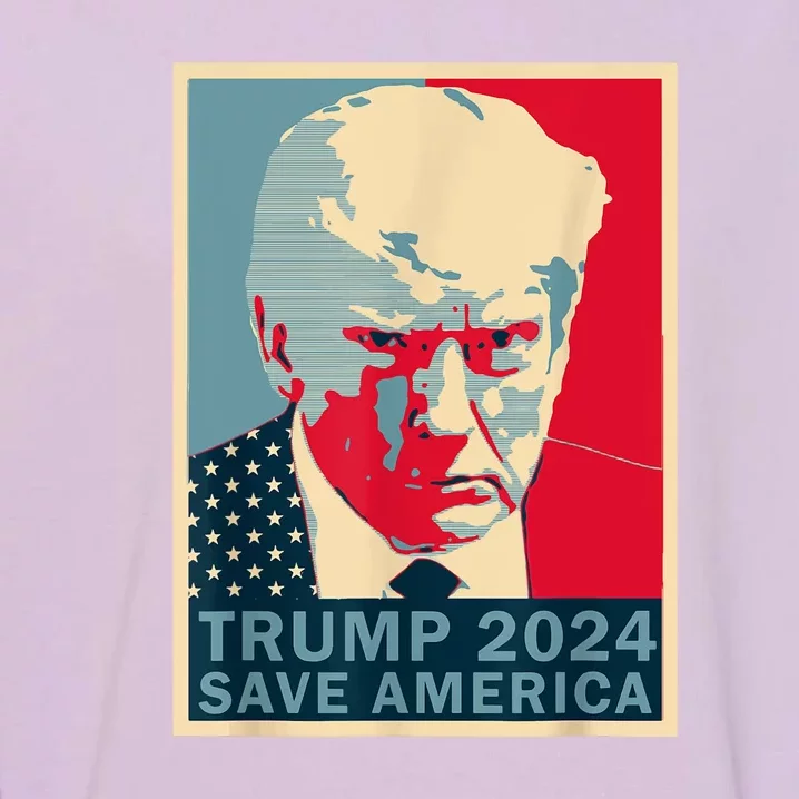 Retro Trump 2024 Save America Funny Trump Mug Shot Gift Garment-Dyed Sweatshirt