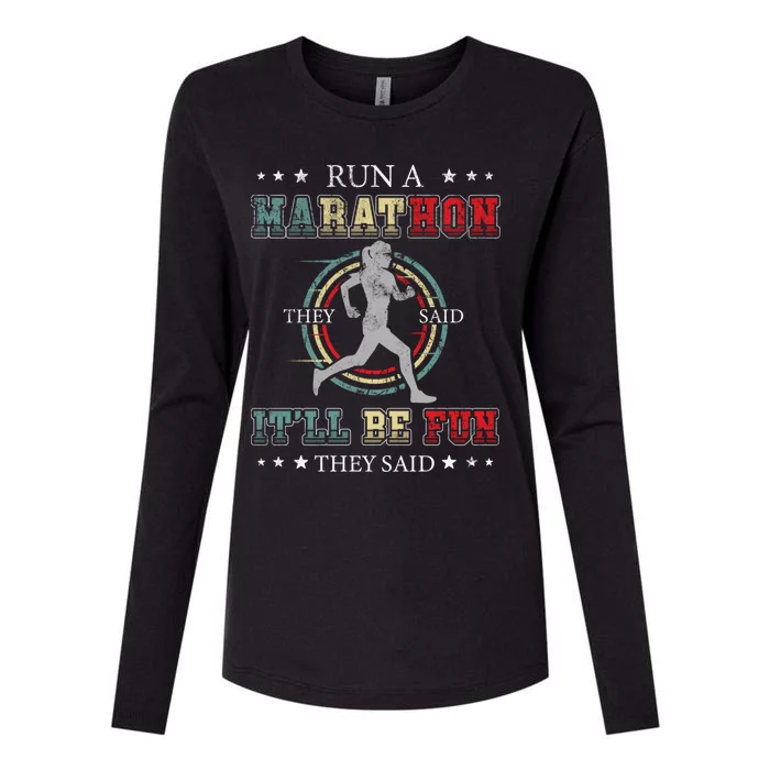 Running The 26 2 Miles And Be A Finisher For Run A Marathon Cool Gift Womens Cotton Relaxed Long Sleeve T-Shirt