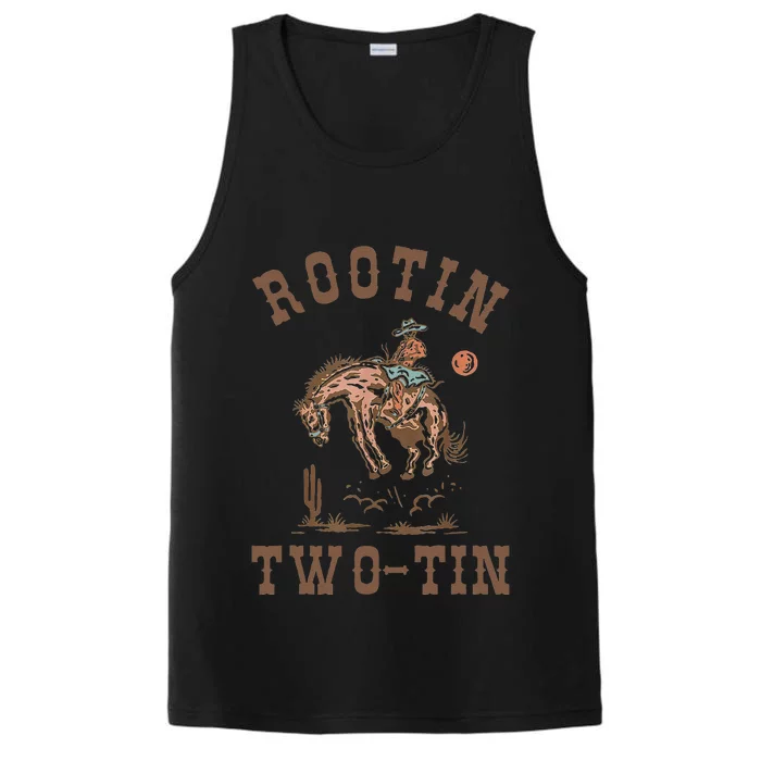 Rootin Twotin 2nd Birthday 2 Year Old Western Cow Bday Performance Tank