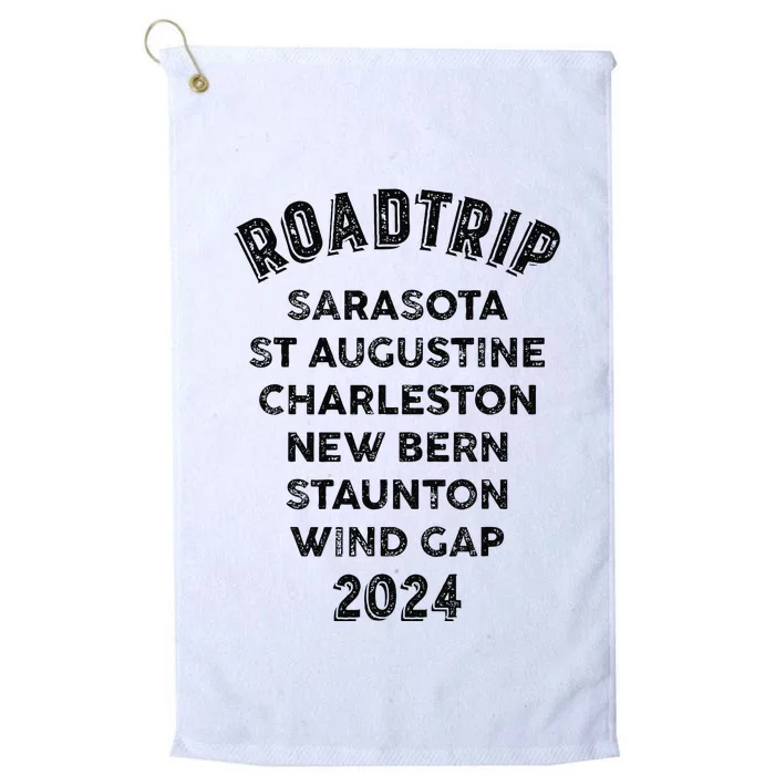 Road Trip 2024 Sarasota To Wind Gap East Coast Scenic Drive Platinum Collection Golf Towel