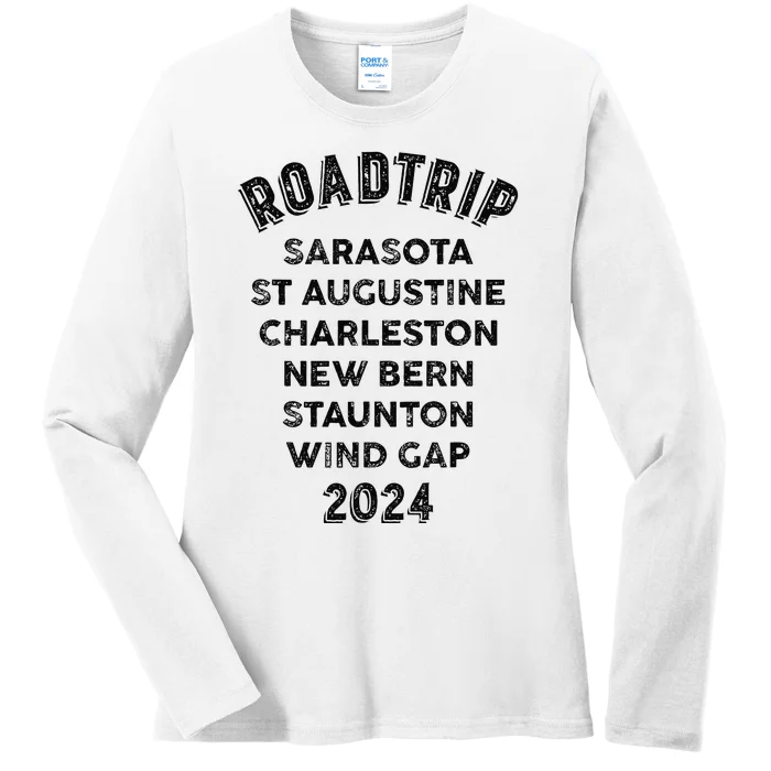 Road Trip 2024 Sarasota To Wind Gap East Coast Scenic Drive Ladies Long Sleeve Shirt