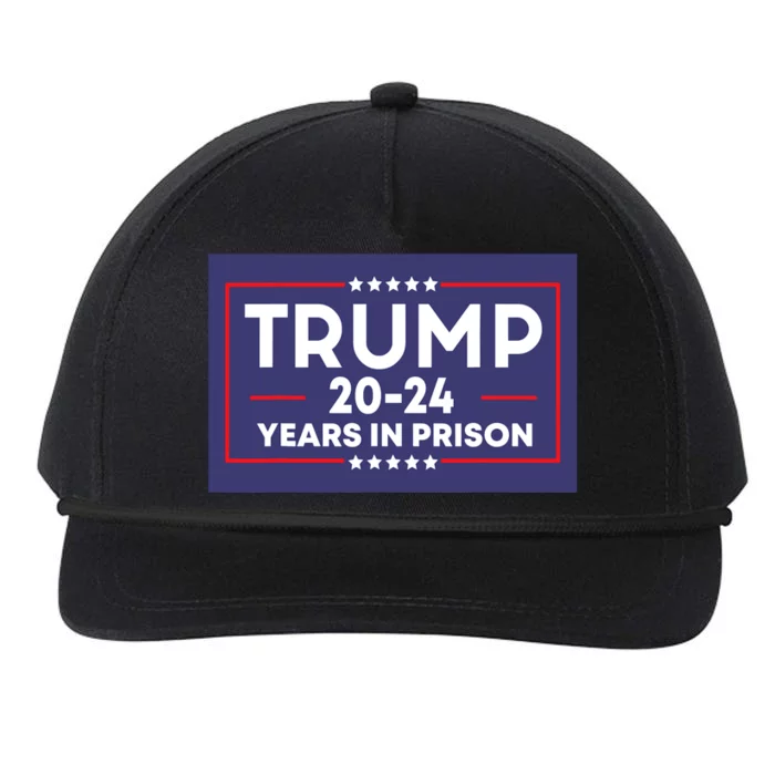 Retro Trump 2024 Years In Prison Funny Antitrump Snapback Five-Panel Rope Hat