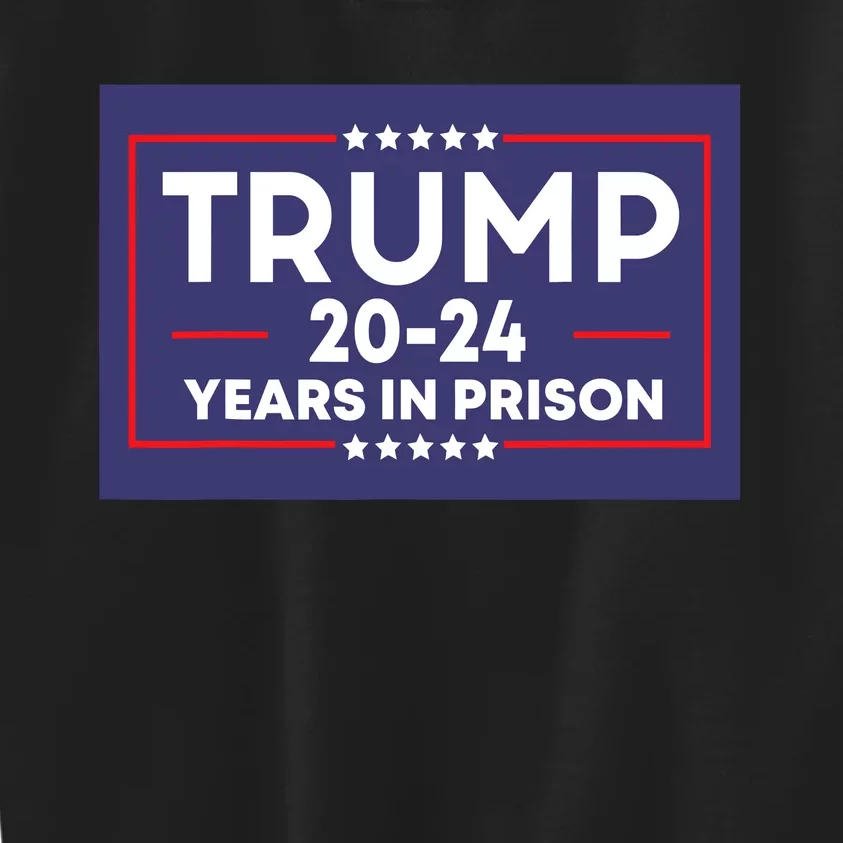 Retro Trump 2024 Years In Prison Funny Antitrump Kids Sweatshirt