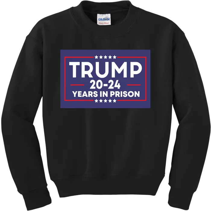 Retro Trump 2024 Years In Prison Funny Antitrump Kids Sweatshirt