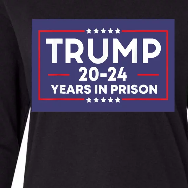 Retro Trump 2024 Years In Prison Funny AntiTrump Womens Cotton Relaxed Long Sleeve T-Shirt